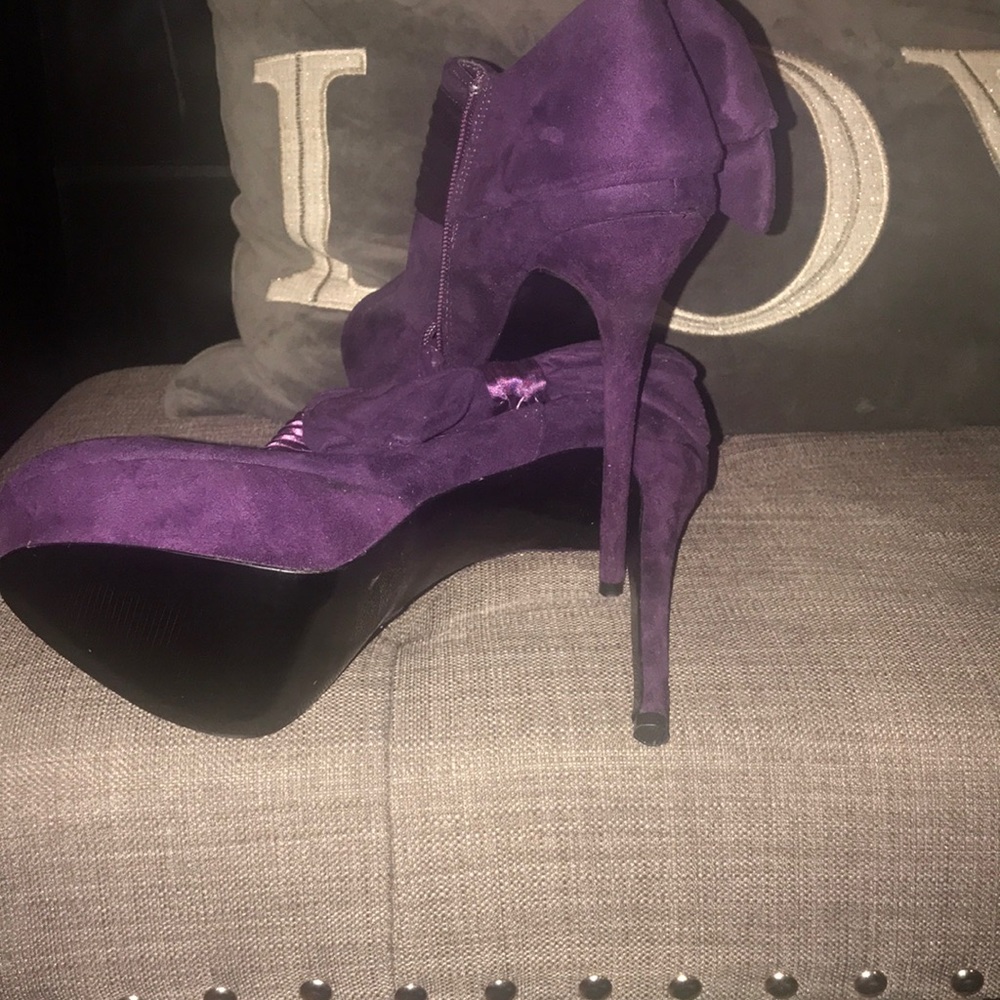 Never Worn Purple Platform Booties - image 2